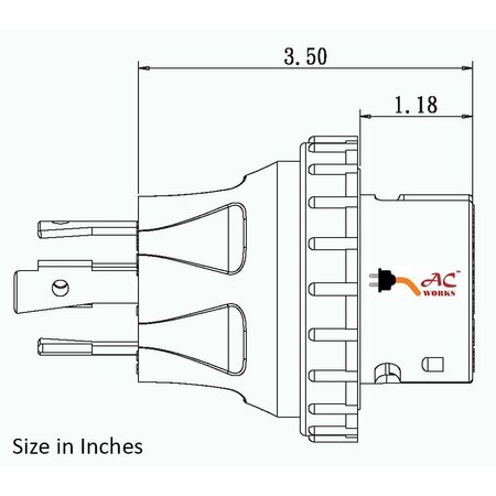 Ac Works Generator 20A 4-Prong Plug to 30A RV/Marine L5-30R Female Connector RVL1420M30